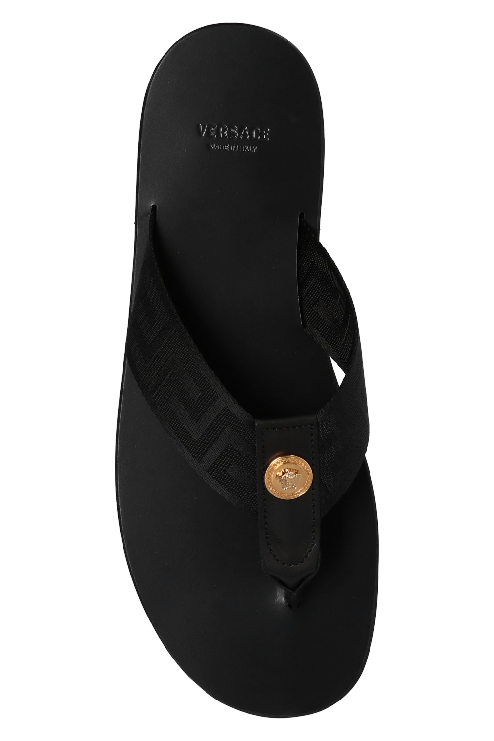 Versace Leather flip-flops